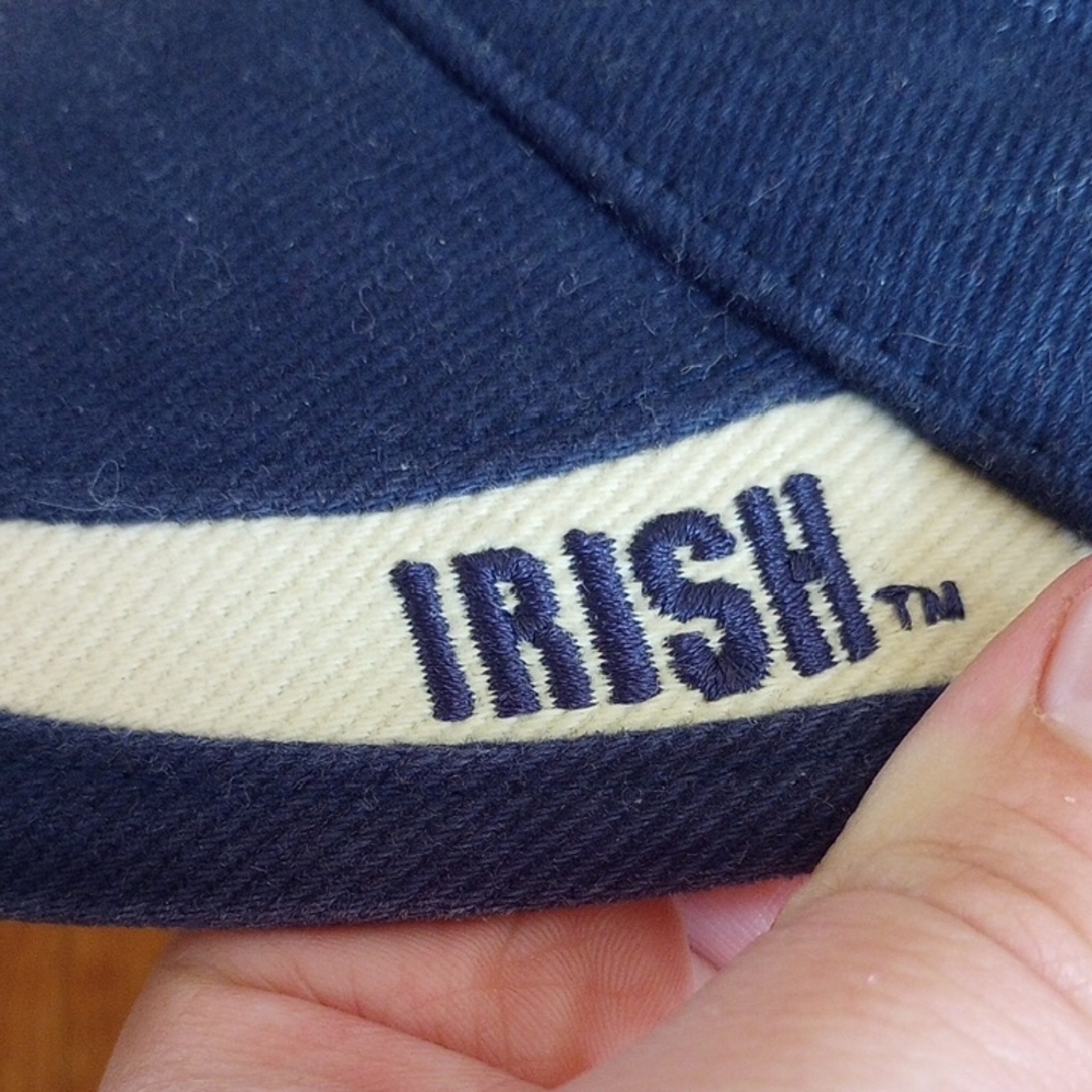 IRISH Embroidered Notre Dame Navy Visor Cap Adidas